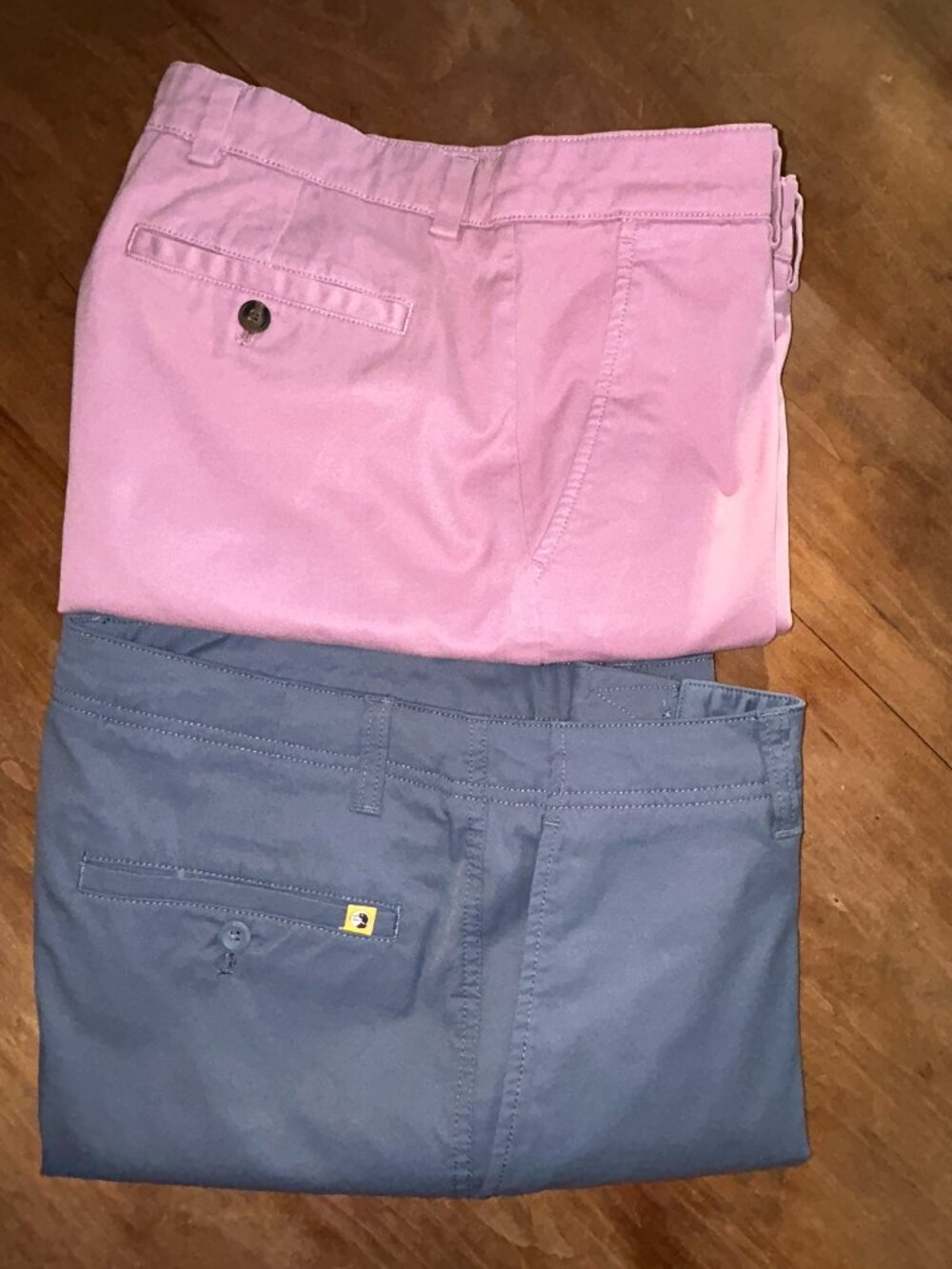 Duck Head & Brooks Brothers Men's Shorts, Sz 33, Flat Front, Pink, Blue